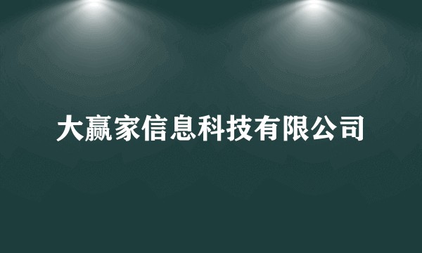 大赢家信息科技有限公司