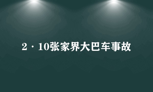 2·10张家界大巴车事故