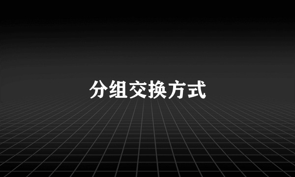 分组交换方式