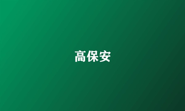 高保安