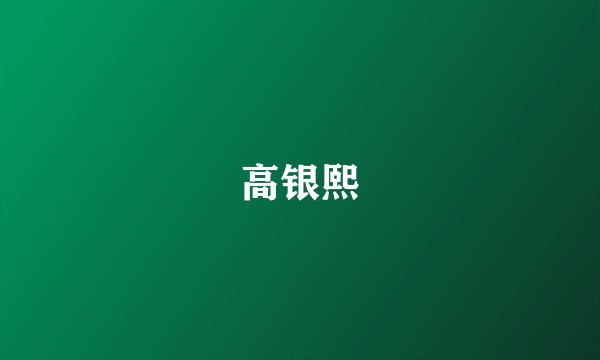 高银熙