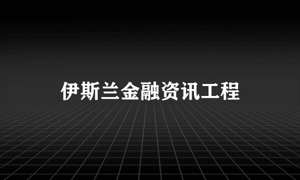 伊斯兰金融资讯工程