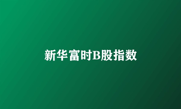新华富时B股指数