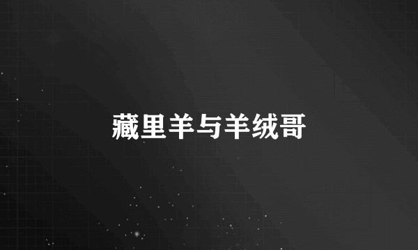 藏里羊与羊绒哥