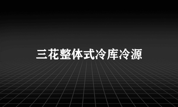 三花整体式冷库冷源