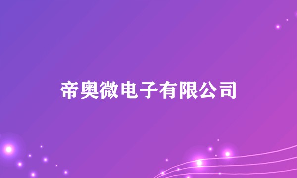 帝奥微电子有限公司