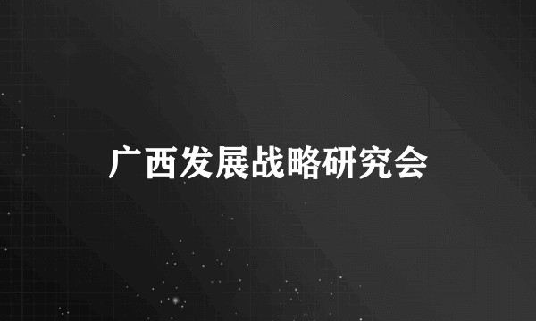 广西发展战略研究会