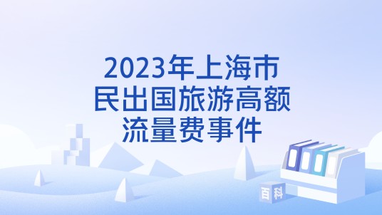 2023年上海市民出国旅游高额流量费事件