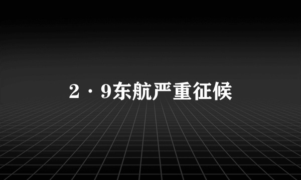 2·9东航严重征候