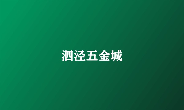 泗泾五金城