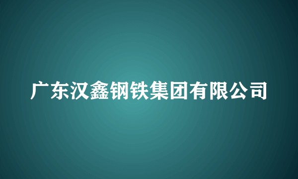 广东汉鑫钢铁集团有限公司