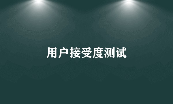 用户接受度测试