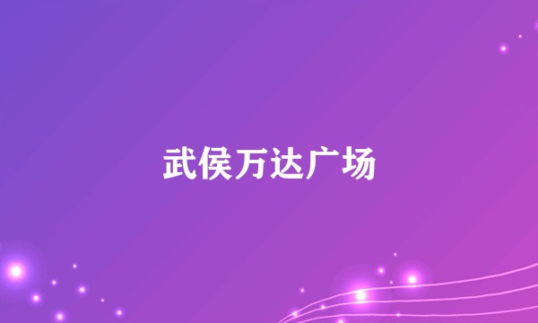 武侯万达广场
