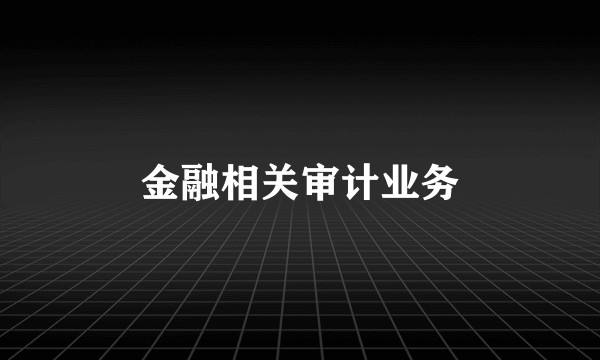 金融相关审计业务