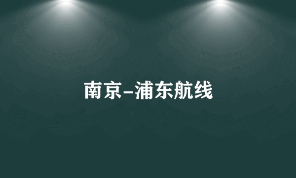 南京-浦东航线