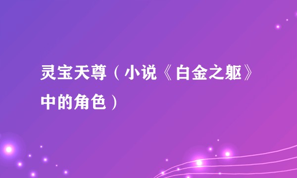 灵宝天尊（小说《白金之躯》中的角色）