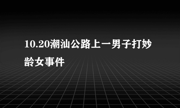 10.20潮汕公路上一男子打妙龄女事件
