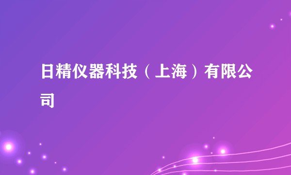 日精仪器科技（上海）有限公司