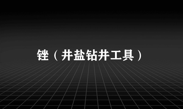 锉（井盐钻井工具）