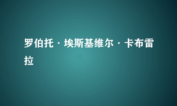 罗伯托·埃斯基维尔·卡布雷拉