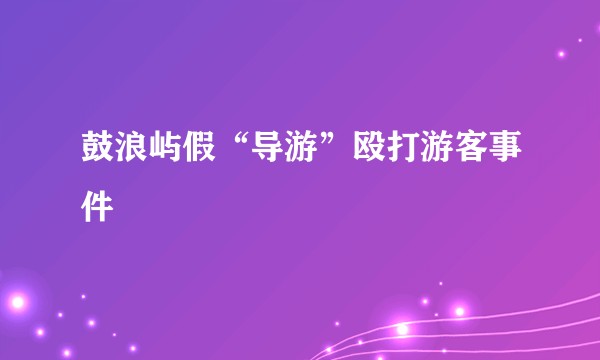 鼓浪屿假“导游”殴打游客事件