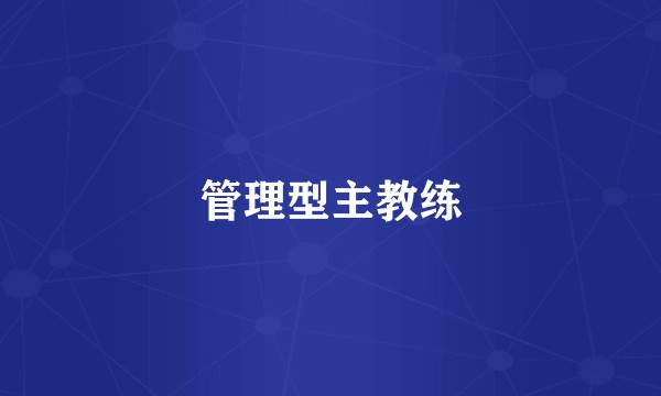 管理型主教练