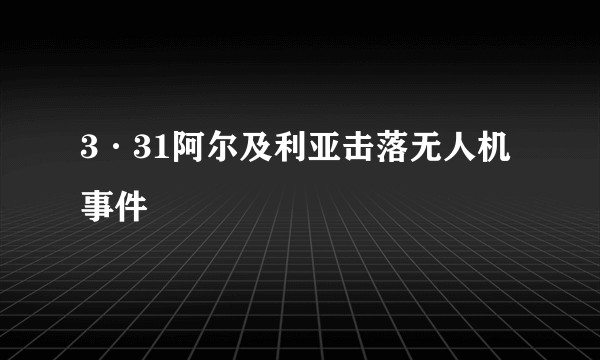 3·31阿尔及利亚击落无人机事件