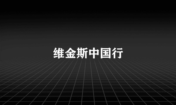 维金斯中国行