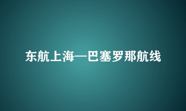 东航上海—巴塞罗那航线