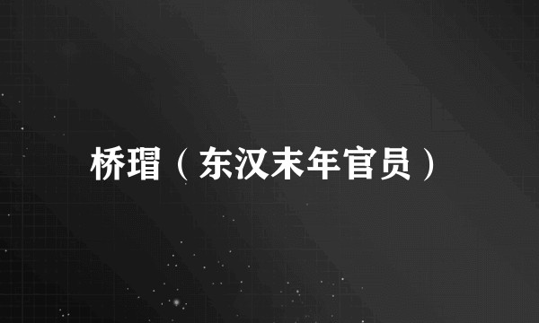 桥瑁（东汉末年官员）
