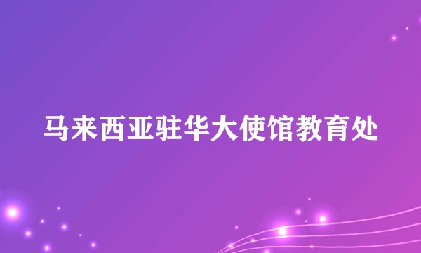 马来西亚驻华大使馆教育处