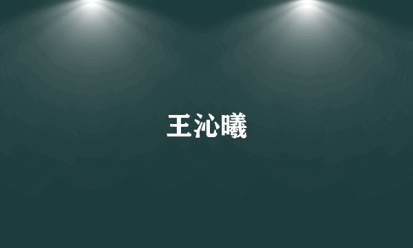 王沁曦