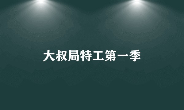 大叔局特工第一季