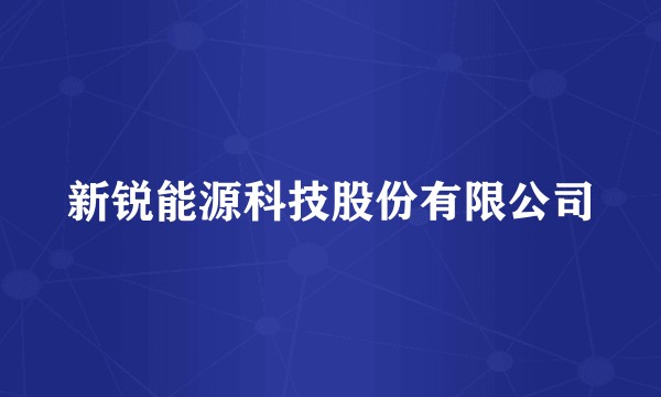 新锐能源科技股份有限公司