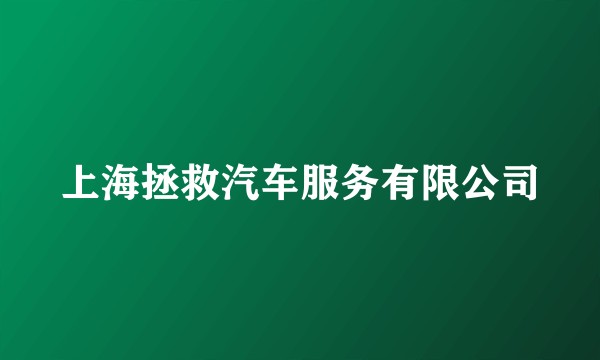上海拯救汽车服务有限公司
