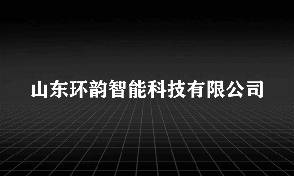 山东环韵智能科技有限公司