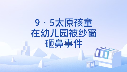 9·5太原孩童在幼儿园被纱窗砸鼻事件