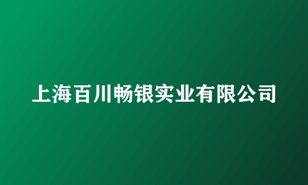 上海百川畅银实业有限公司