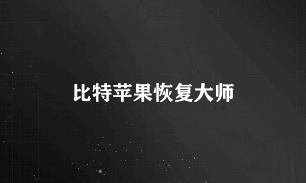 比特苹果恢复大师