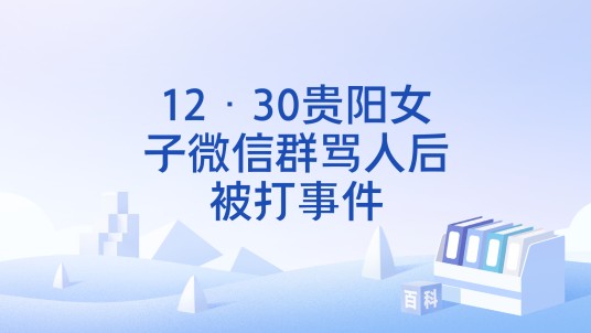 12·30贵阳女子微信群骂人后被打事件
