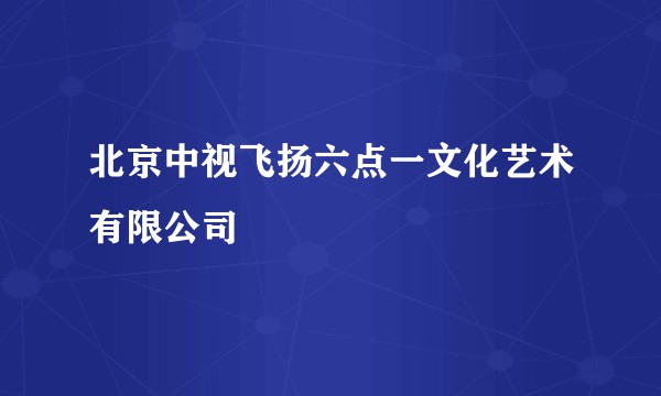 北京中视飞扬六点一文化艺术有限公司
