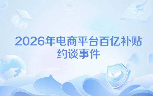 2026年电商平台百亿补贴约谈事件