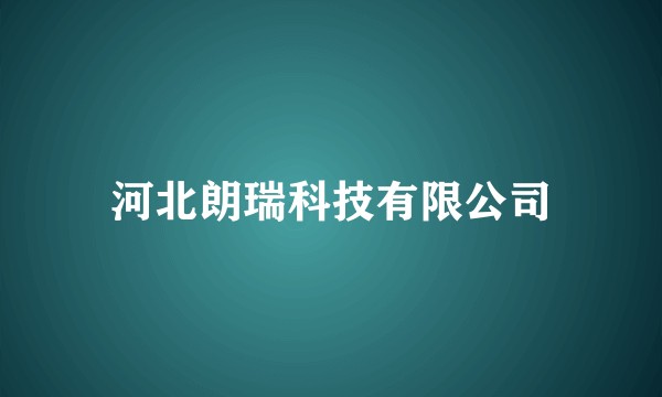 河北朗瑞科技有限公司