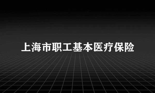 上海市职工基本医疗保险
