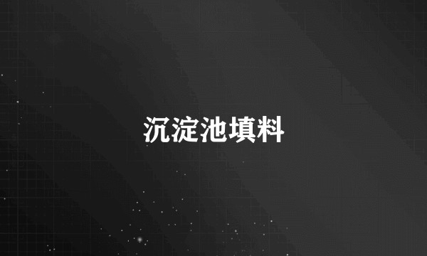沉淀池填料