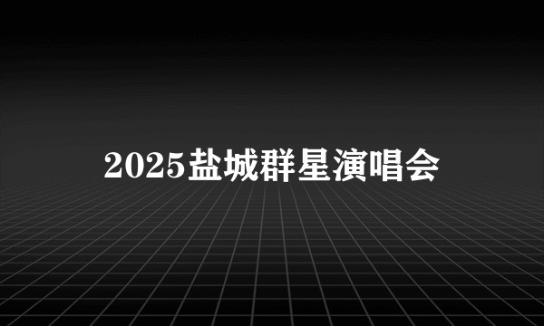 2025盐城群星演唱会