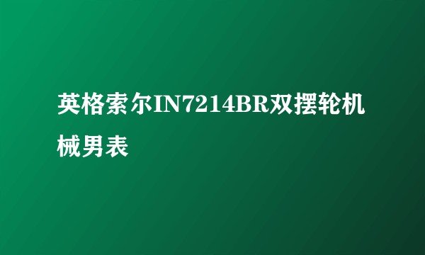 英格索尔IN7214BR双摆轮机械男表