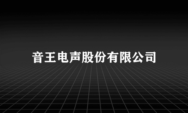 音王电声股份有限公司