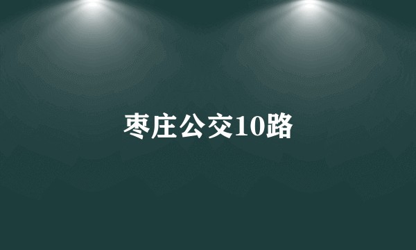 枣庄公交10路
