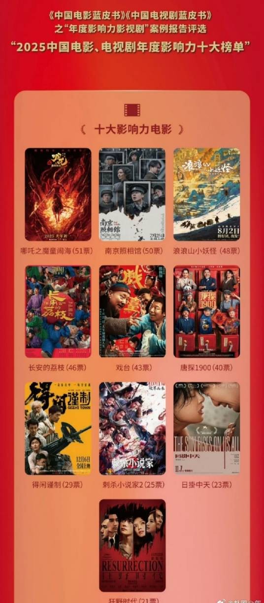 2025年度十大影响力电影